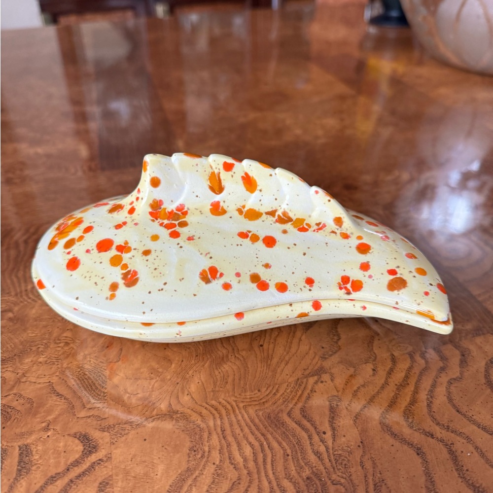 Splatterware Ceramic Dish with Lid